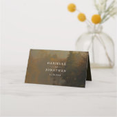 Moderne Elegante  Rustieke Fall Wedding Plaatskaartje (Achterkant)