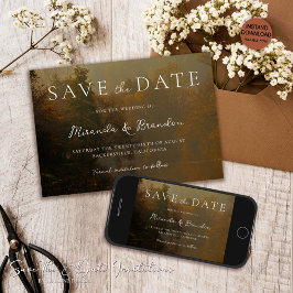 Moderne Elegante  Rustieke Fall Wedding Save The Date