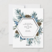 Moderne Elegante Rustieke Pine Fotocollage Kerstmi Feestdagenkaart (Achterkant)