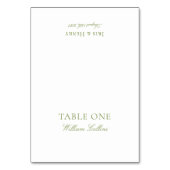 Moderne Elegante Sage Green Wedding Place Card Kaart (Voorkant)