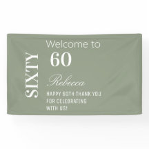 Moderne Elegante Salie 60e Verjaardagsfeest Verwel