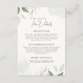 Moderne Elegante Salie Groene bladeren Bruiloft De Informatiekaartje (Voorkant)