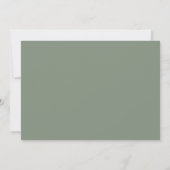 Moderne Elegante Saliegroene 2 Foto Save The Date (Achterkant)