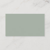 Moderne Elegante Saliegroene Trouwwebsite QR-code Informatiekaartje (Achterkant)