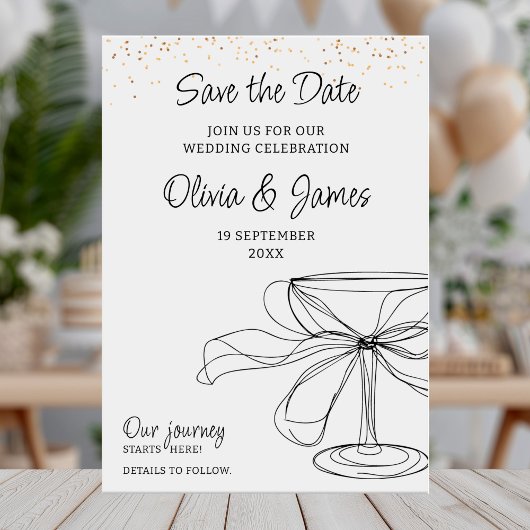 Moderne elegante save the date kaart
