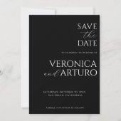Moderne Elegante Save The Date Kaart (Voorkant)