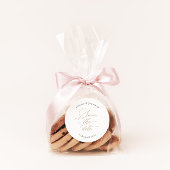 Moderne Elegante 'Save the Date' Sticker met Scrip