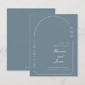 Moderne Elegante Save the Date Trouwkaart Kaart (Voorkant / Achterkant)