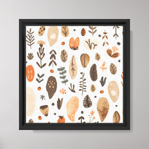 Moderne elegante Scandinavische bloemschilderkunst Canvas Afdruk