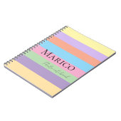 Moderne elegante schattige eenvoudige glanzend notitieboek (Linkerzijde)