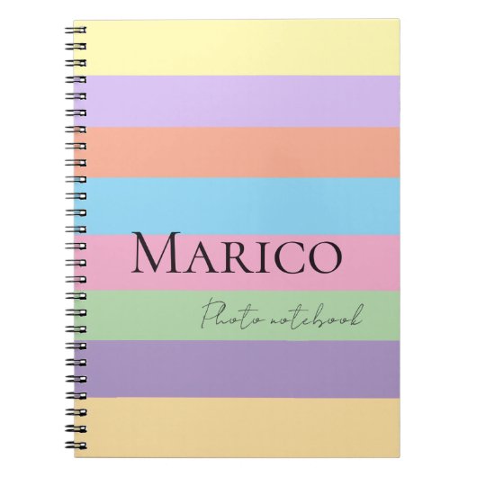 Moderne elegante schattige eenvoudige glanzend notitieboek (Voorkant)