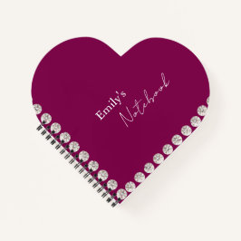 Moderne elegante schattige eenvoudige glanzend notitieboek