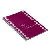 Moderne elegante schattige eenvoudige glanzend notitieboek (Rechterzijde)