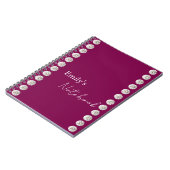 Moderne elegante schattige eenvoudige glanzend notitieboek (Linkerzijde)