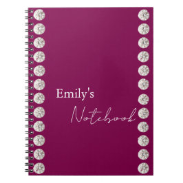 Moderne elegante schattige eenvoudige glanzend notitieboek