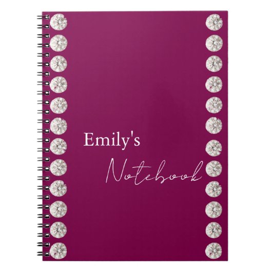 Moderne elegante schattige eenvoudige glanzend notitieboek (Voorkant)