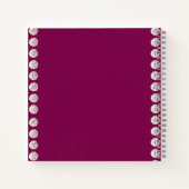 Moderne elegante schattige eenvoudige glanzend notitieboek (Achterkant)