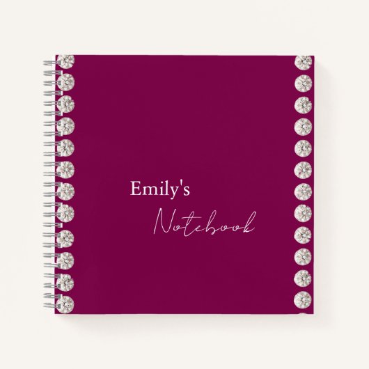 Moderne elegante schattige eenvoudige glanzend notitieboek (Voorkant)