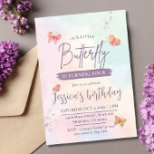 Moderne elegante schattige vlinder thema 4e verjaa kaart