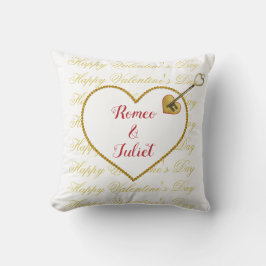 Moderne Elegante Schattigee Rode Hart Liefde Valen Kussen