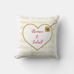 Moderne Elegante Schattigee Rode Hart Liefde Valen Kussen