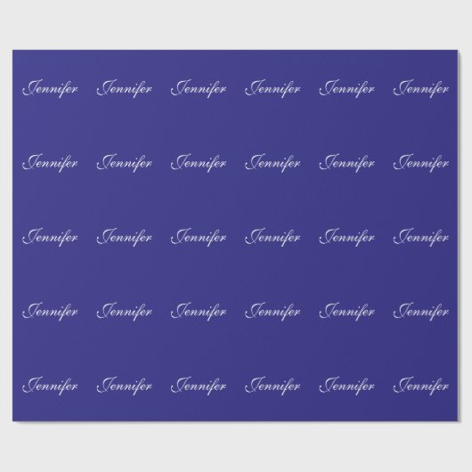 Moderne elegante Schattigee unieke diepblauwe kall Cadeaupapier (Vlak)