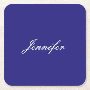 Moderne elegante Schattigee unieke diepblauwe kall Kartonnen Onderzetters