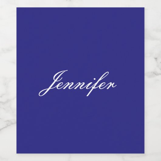 Moderne elegante Schattigee unieke diepblauwe kall Wijn Etiket (Enkel label)