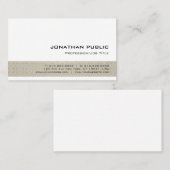 Moderne Elegante Schone Duidelijke Professionele T Visitekaartje (Voorkant / Achterkant)