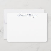 Moderne Elegante Schone Meisjesachtige Navy Blauwe Notitiekaartje (Voorkant)