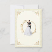 Moderne Elegante Schone Minimalistische Bruiloft Kaart (Achterkant)