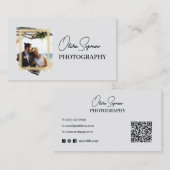 Moderne elegante schone romantische fotograaf visitekaartje (Voorkant / Achterkant)