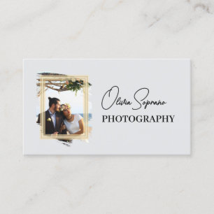 Moderne elegante schone romantische fotograaf visitekaartje