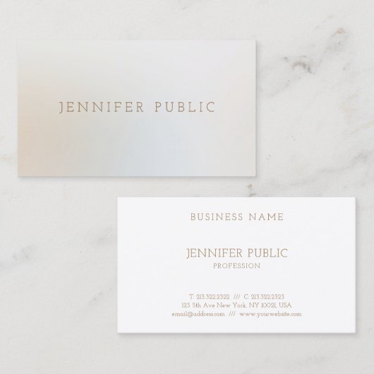 Moderne Elegante Schone Schoonheidssalon Cosmetolo Visitekaartje (Voorkant / Achterkant)