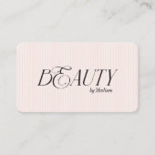 Moderne elegante schoonheid Vrouwelijke Blush Roze Visitekaartje (Voorkant)