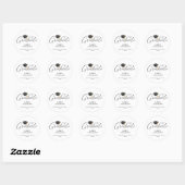 Moderne Elegante Script Afstudeerdesign Ronde Sticker (Vel)