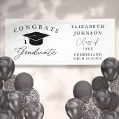 Moderne Elegante Script Afstuderen Spandoek