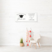 Moderne Elegante Script Afstuderen Spandoek (Insitu)
