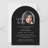 Moderne Elegante Script Arch Foto Graduation Party Kaart (Achterkant)