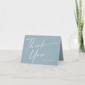 Moderne Elegante Script Baby Shower Bedankkaart (Voorkant)