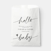 Moderne Elegante Script Baby Shower Bedankzakje (Voorkant)