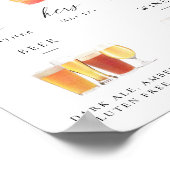 Moderne Elegante Script Bar Menu Onderschrift Poster (Hoek)