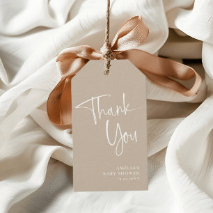 Moderne Elegante Script Bedankt Cadeaulabel