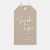 Moderne Elegante Script Bedankt  Cadeaulabel (Voorkant)