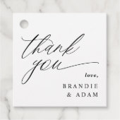 Moderne Elegante Script Bedankt Trouwdag Bedankjes Labels (Voorkant)