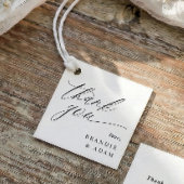 Moderne Elegante Script Bedankt Trouwdag Bedankjes Labels