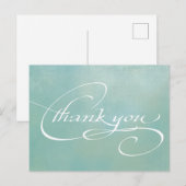 Moderne Elegante Script Bedankt voor de Huwelijk Briefkaart (Voorkant / Achterkant)