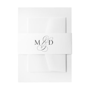Moderne Elegante Script Beginletters Trouwfeest Uitnodigingen Wikkel