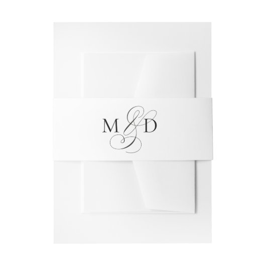 Moderne Elegante Script Beginletters Trouwfeest Uitnodigingen Wikkel (Voorkant Voorbeeld)