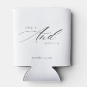 Moderne Elegante Script Bruiloft Blikjeskoeler (Achterkant)